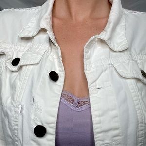 Distressed White Jacket